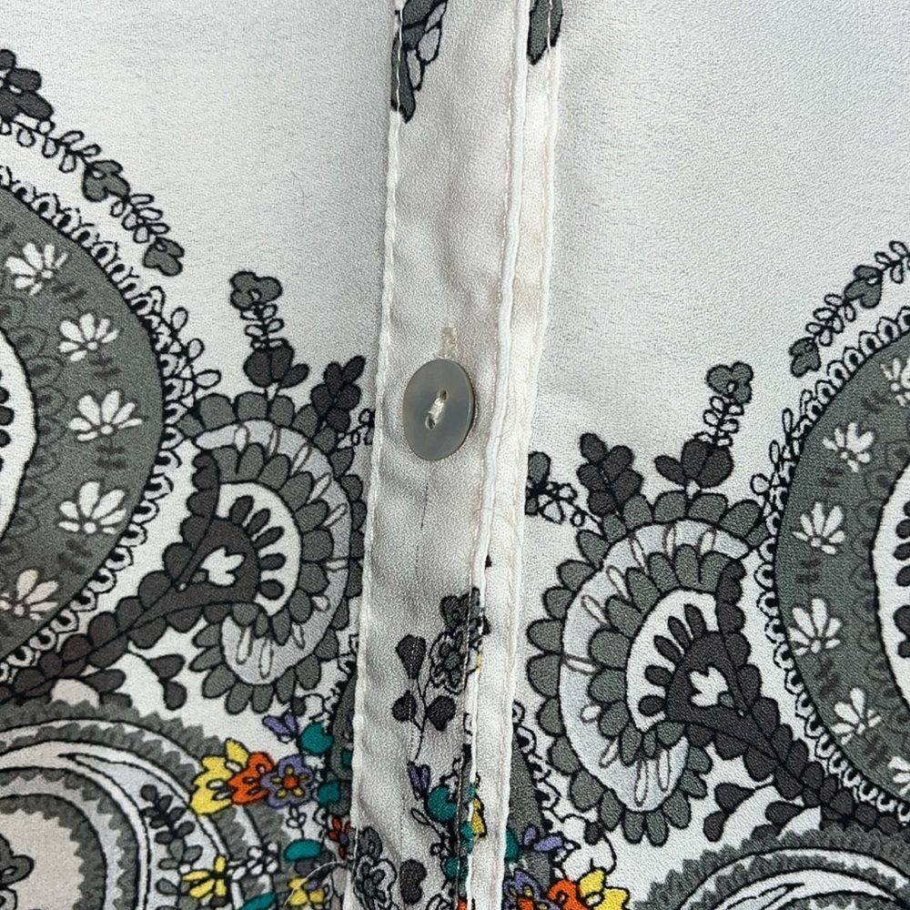 Fig and flower paisley floral tunic women’s boho blouse size large - Picture 5 of 9